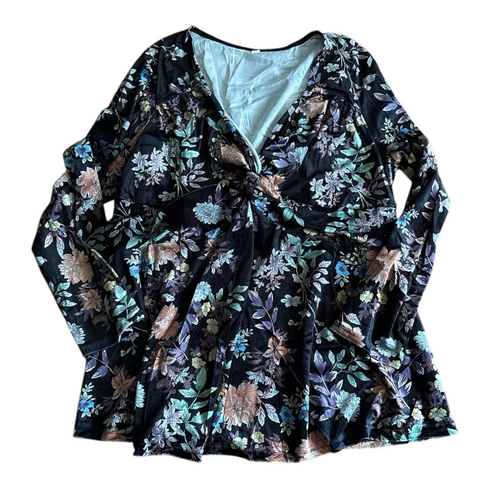 Unbranded PZ 2X Floral long sleeves blouse